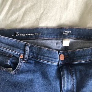 Loft Modern Skinny Ankle Jeans